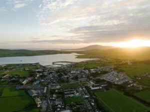 Aerial view of Dingle Town